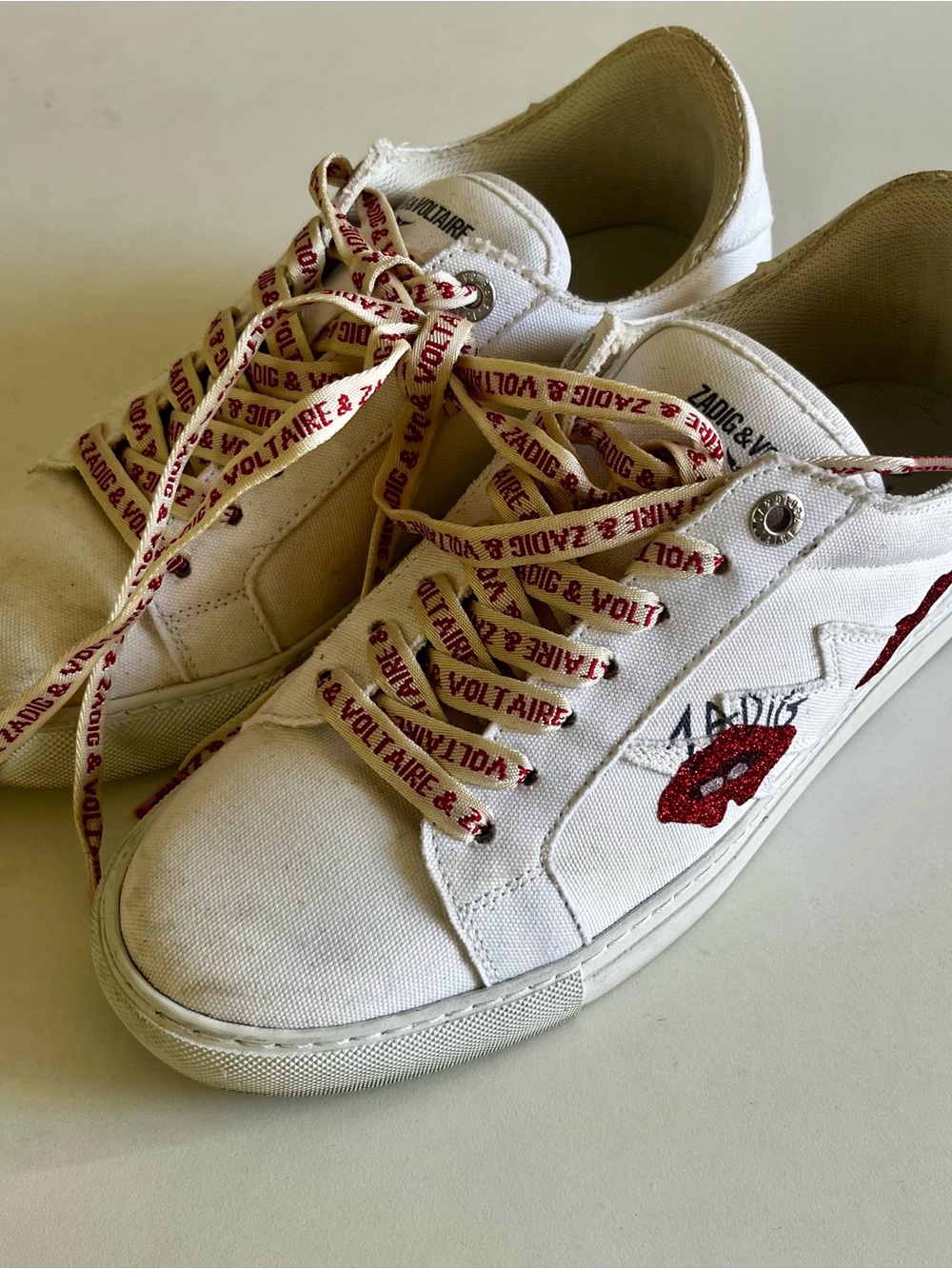 Zadig & Voltaire La Flash Lips Sneakers Size 41